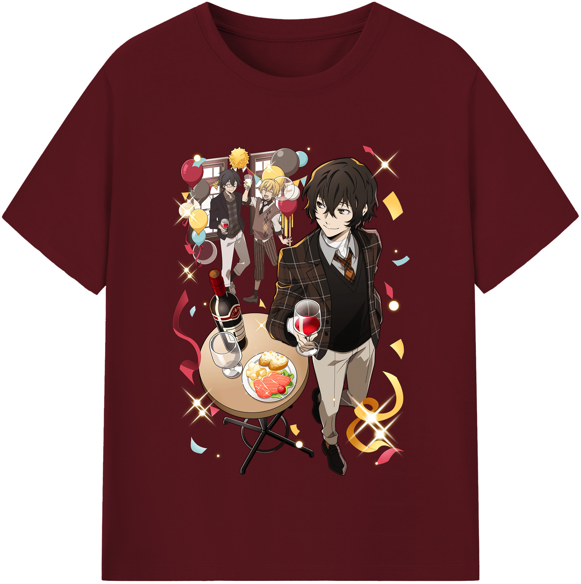 （画像用） 文豪ストレイドッグス Bungo Stray Dogs 綿100％半袖Tシャツ（フロントプリント）
